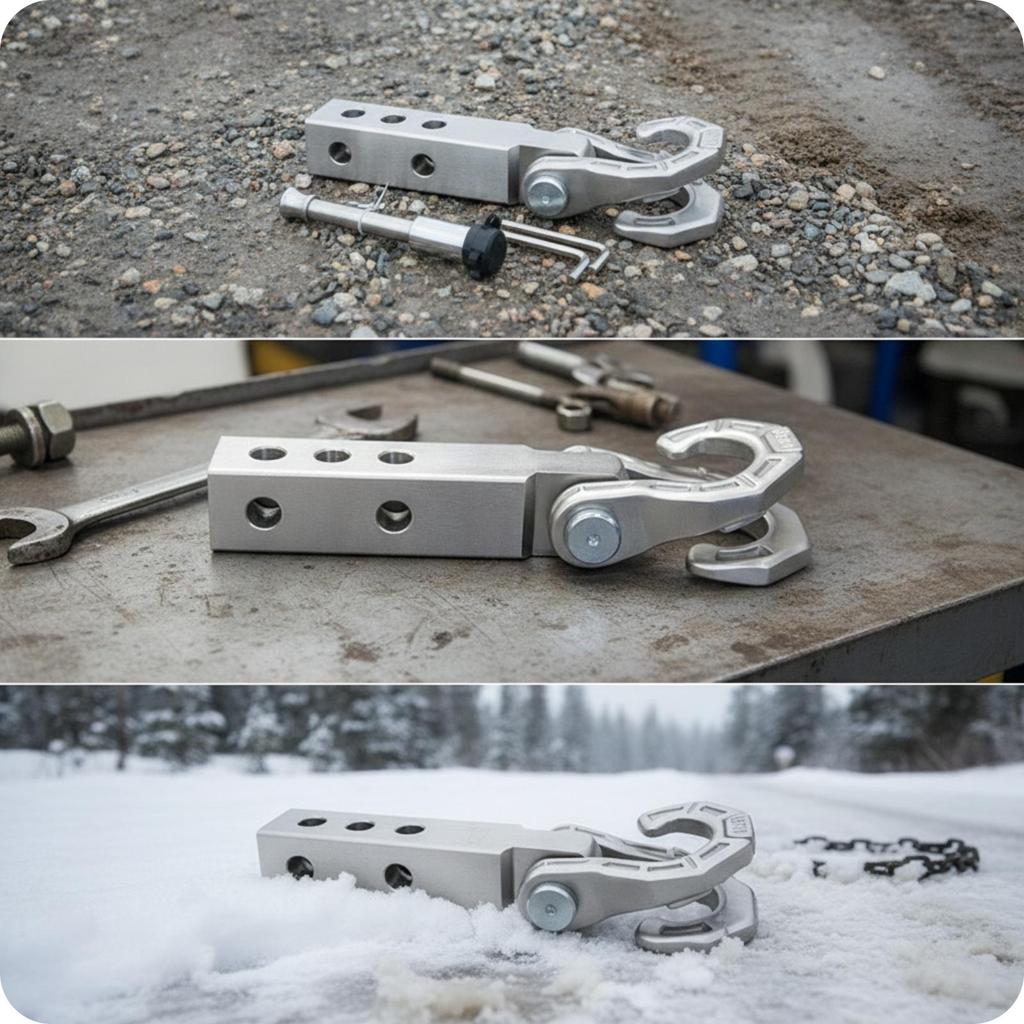 Off Outdoor Vehicle Retrieval Stainless Steel Tow Hitch Hook