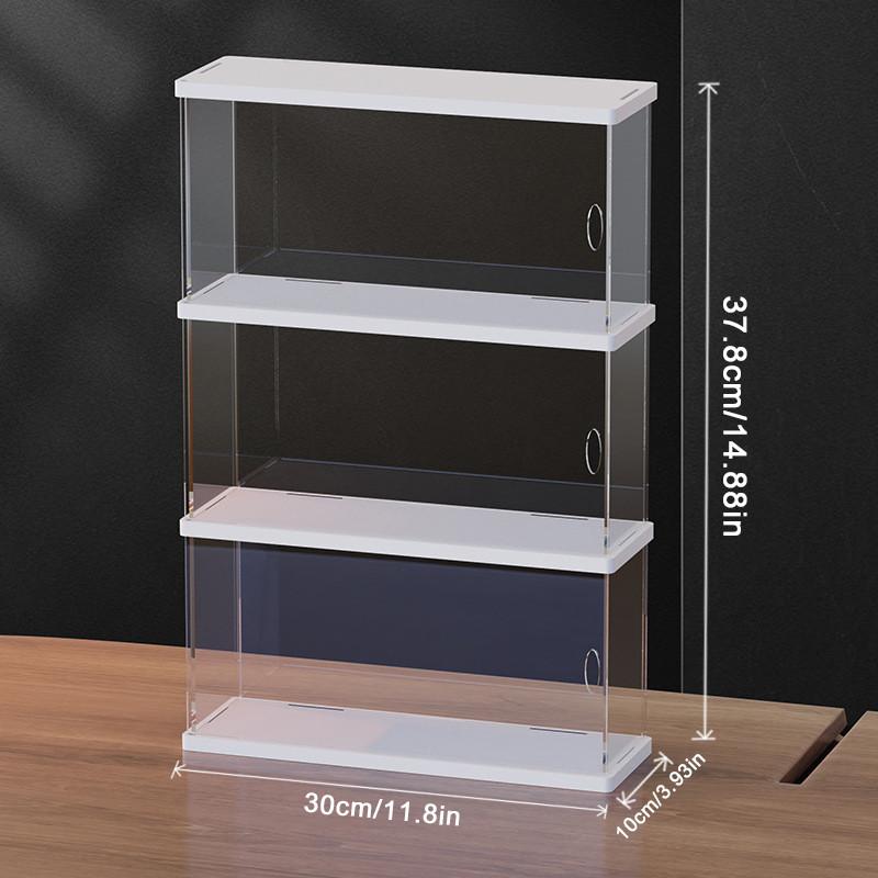 2/3 Layer Display Case for Mini Funko Pop Figures with Light Storage Cabinet Shelf Showcase for Toys Mini Figures Collectibles Storage Rack