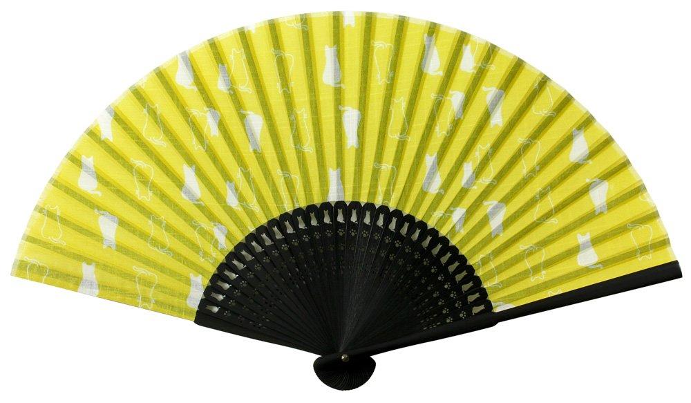 

Ceramic Ai Cat and Kitten Fan, Mustard, Size: Approx. 21cm, 71094