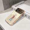 Lucky Start Phone Case For iPhone 17 16 15 14 13 12 11 Pro Max 16E Gold Electroplated glass shell  Brushing Monkey Cover