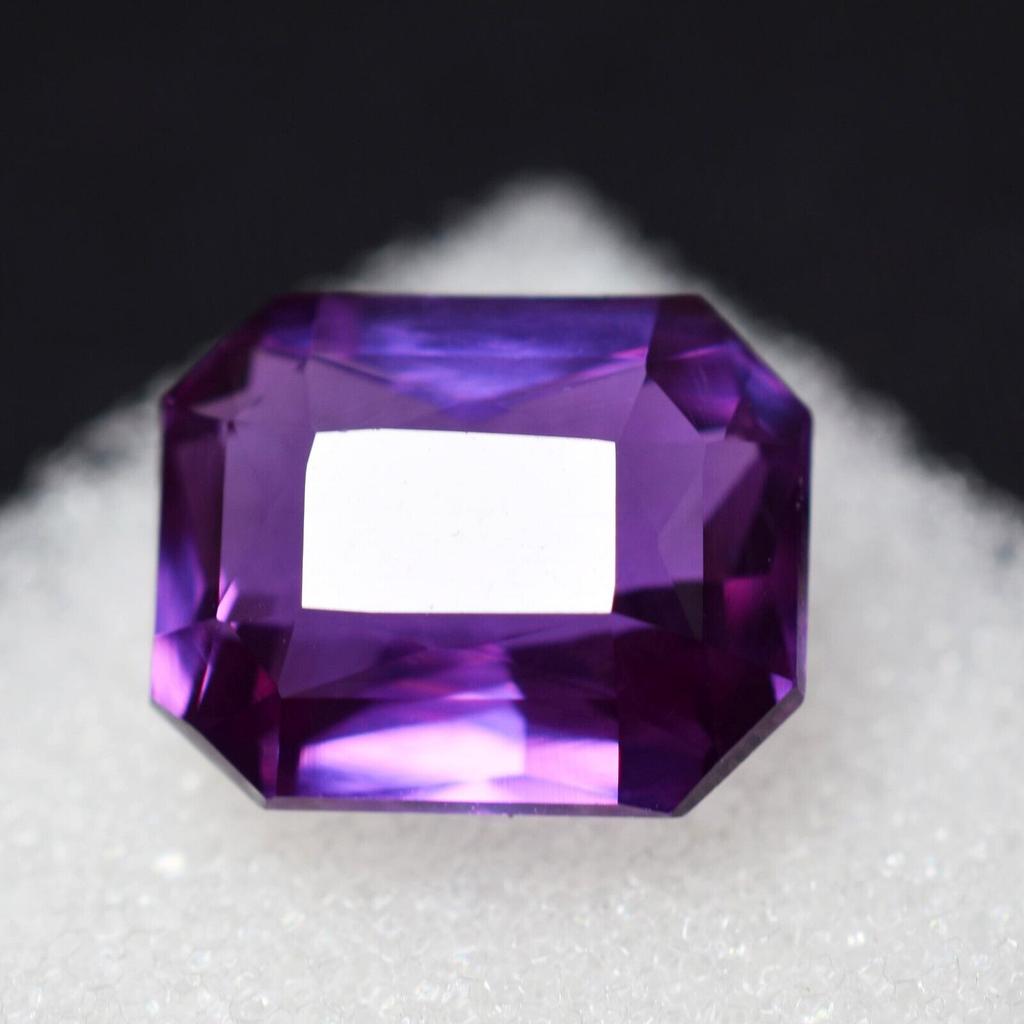 9.30 Ct Natural EMERALD Cut Tanzanite PURPLE Unique CERTIFIED Loose Gemstone