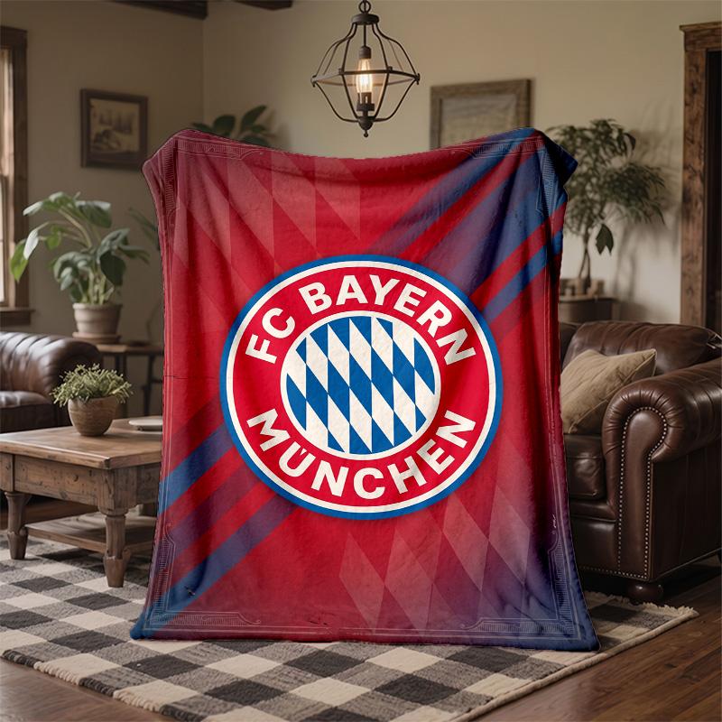 Couverture polaire Thème Bayern Munich Couverture pelucheuse Douce et confortable Pour Chambre à coucher Canapé Voyage