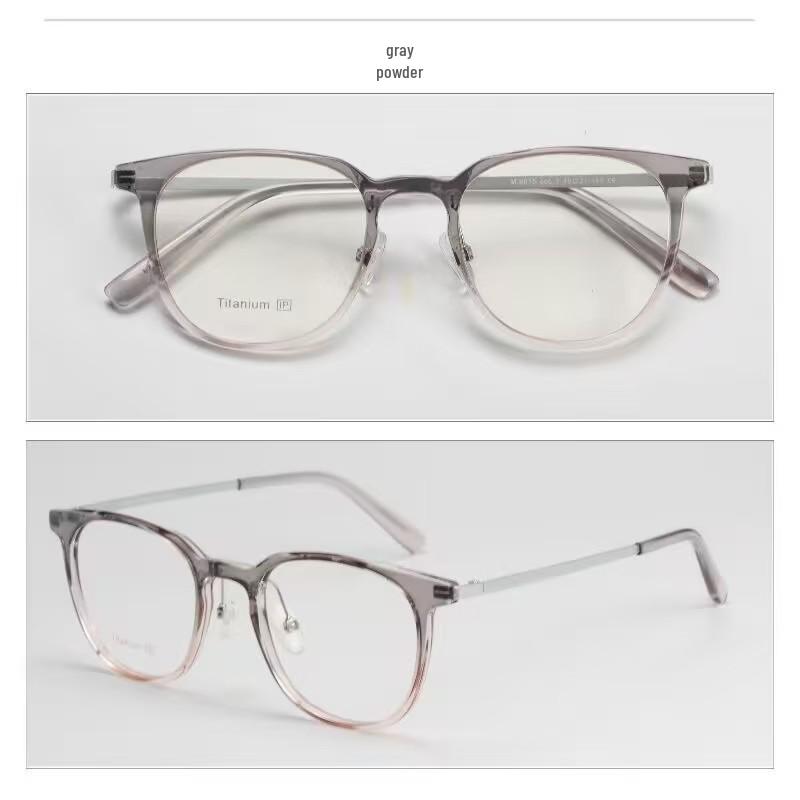 Unisex Pure Titanium Eyeglass Frames with Full-Frame and Acetate TR Options for Myopia, Compatible with Prescription Lenses.
