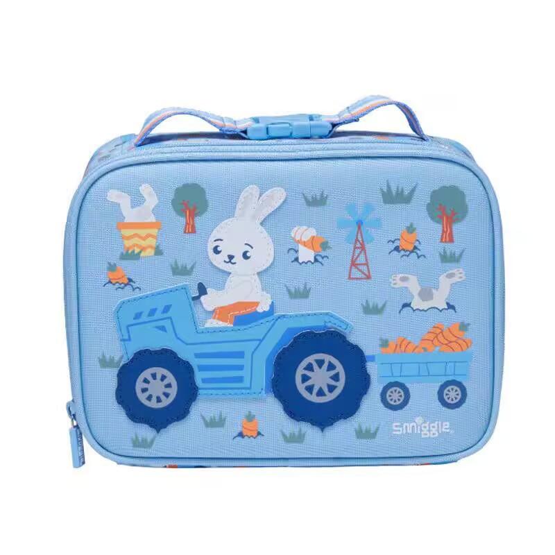 Smiggle Single-Layer Kids Lunch Tote Bag School Children Waterproof Insulated Canvas Lunchbox