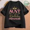 Family Matching Shirts Birthday Princess Family Party Outfits for Parents Kids Family Dad,mom of The Birthday Girl Tops Gift