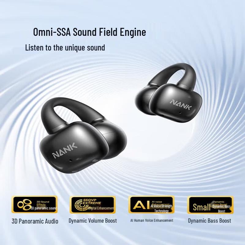 Nankka ClipSuper Open-Ear Clip Bluetooth Sports Earbuds