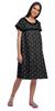 Moomaya Printed Short Sleeve Knee Length Nightdress Round Neck Sleepwear