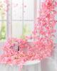 180CM Artificial Sakura Flowers Vine Wedding Garden Rose Arch Home Party Decoration Christmas Bridal Fake Silk Scrapbook Plants