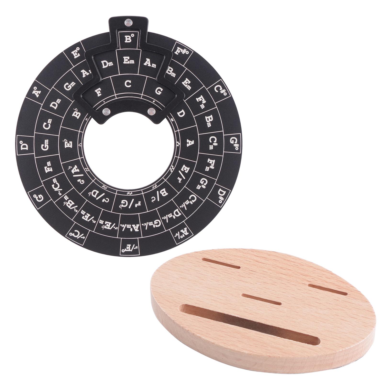 

Колесо аккордов для гитары Круглые мелодии Инструмент для аккордов с базой Музыкальный образовательный инструмент Аксессуары для музыкальных инструментов чёрный