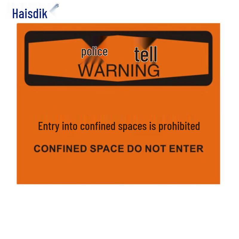 Confined Space Safety Entry Sign 25x31.5cm
