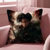 L-Levi A-Ackerman Cushion Cover Multi-Scene Pillow Cover for Home & Car - Reversible, Soft & Durable for Daily Use