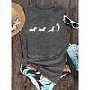 Elegant Vest for Women Dachshund Fun Silhouette Print Casual Loose Summer Vest Fashionable and Elegant Tops for Commuting, Vacation, and Everyday