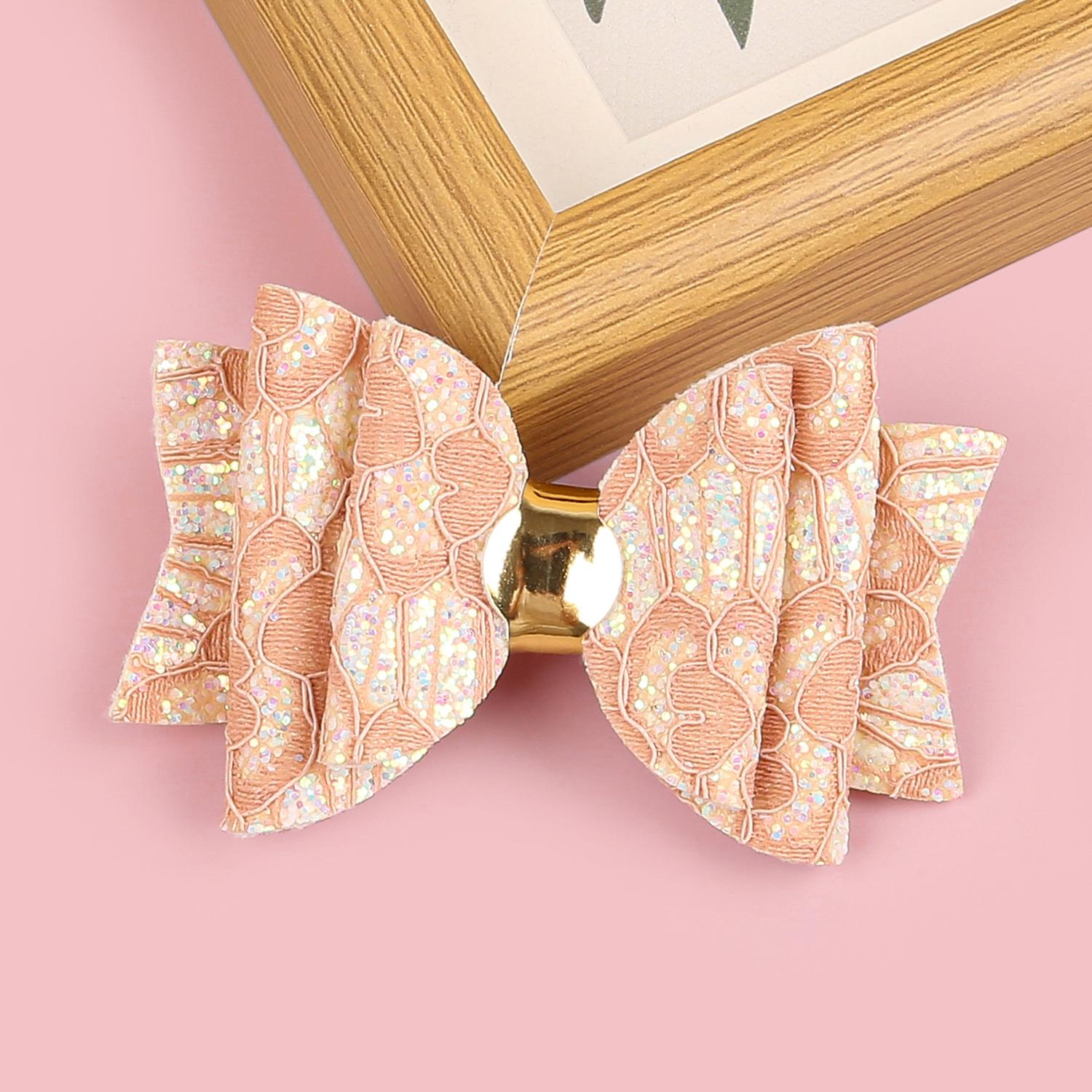 

1PC Glitter Hair Bows With Clips Hairpins Girls Children Kids Print Bows Clips Barrette Hair Accessories Women Kids