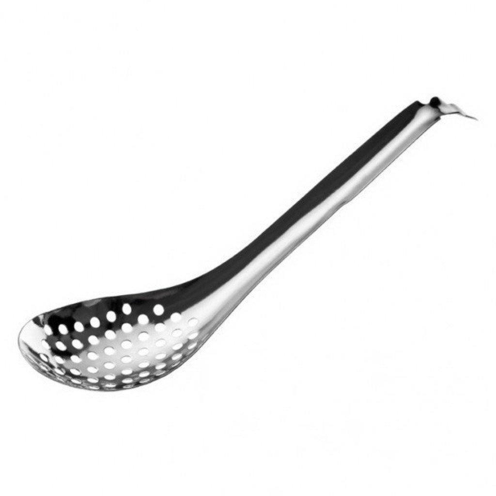 Molecular Gastronomy Caviar Tools Set: Artistic Plate Tools, Caviar Spoon, and Colander.