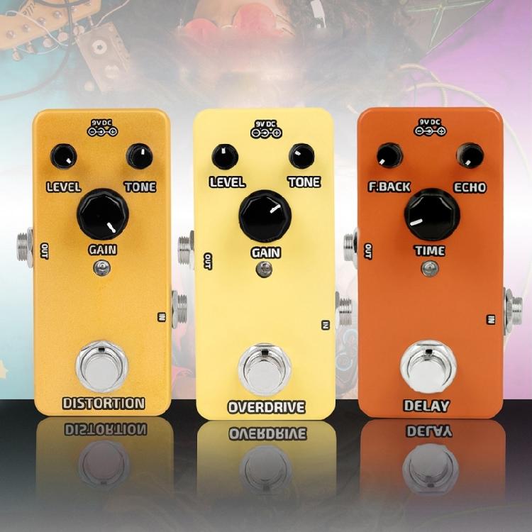Mini Guitar Effector Electric Guitar Pedal Distortion Overdrive B-box/Blue Delay