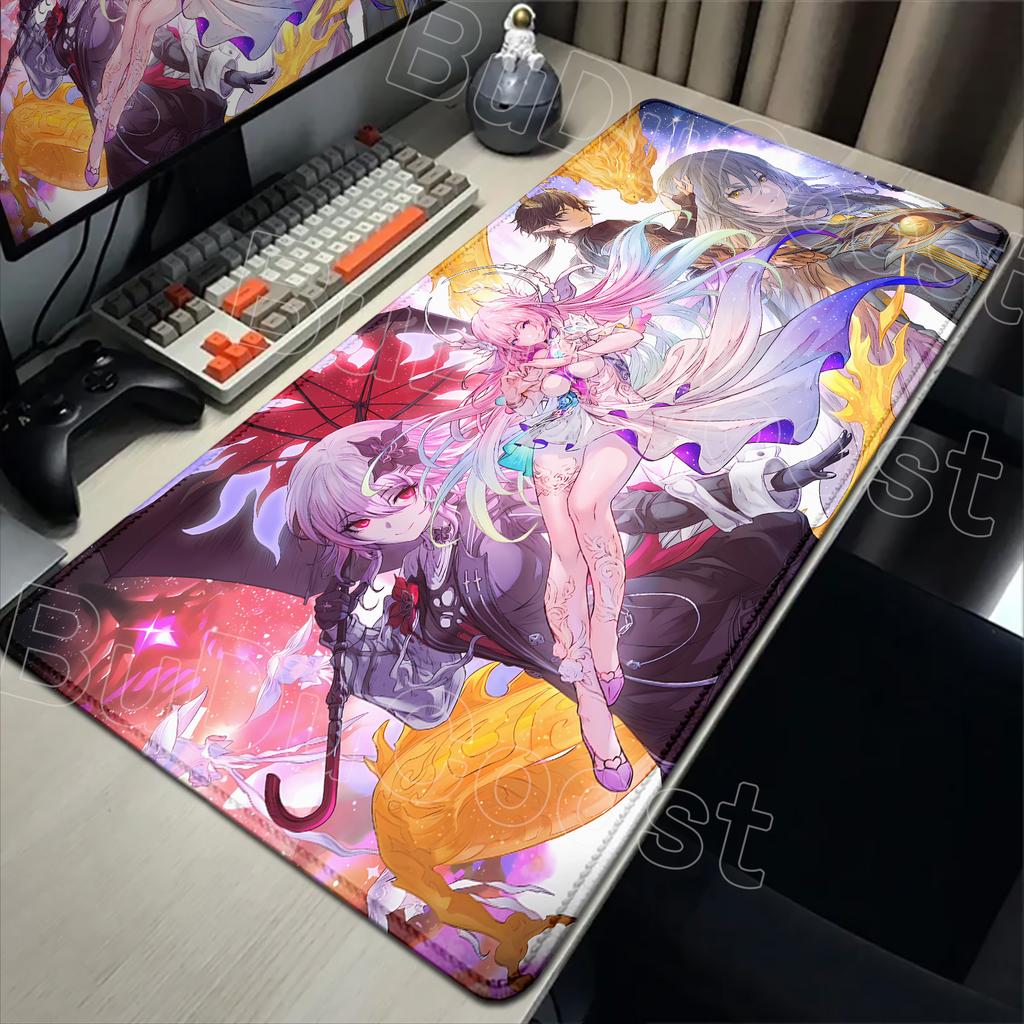 Castorice Sunday Cyrene Honkai Star Rail Mousepad Anime Desk Mat HD Print Keyboard Mats Mouse Pad Computer 900x400mm Accessories
