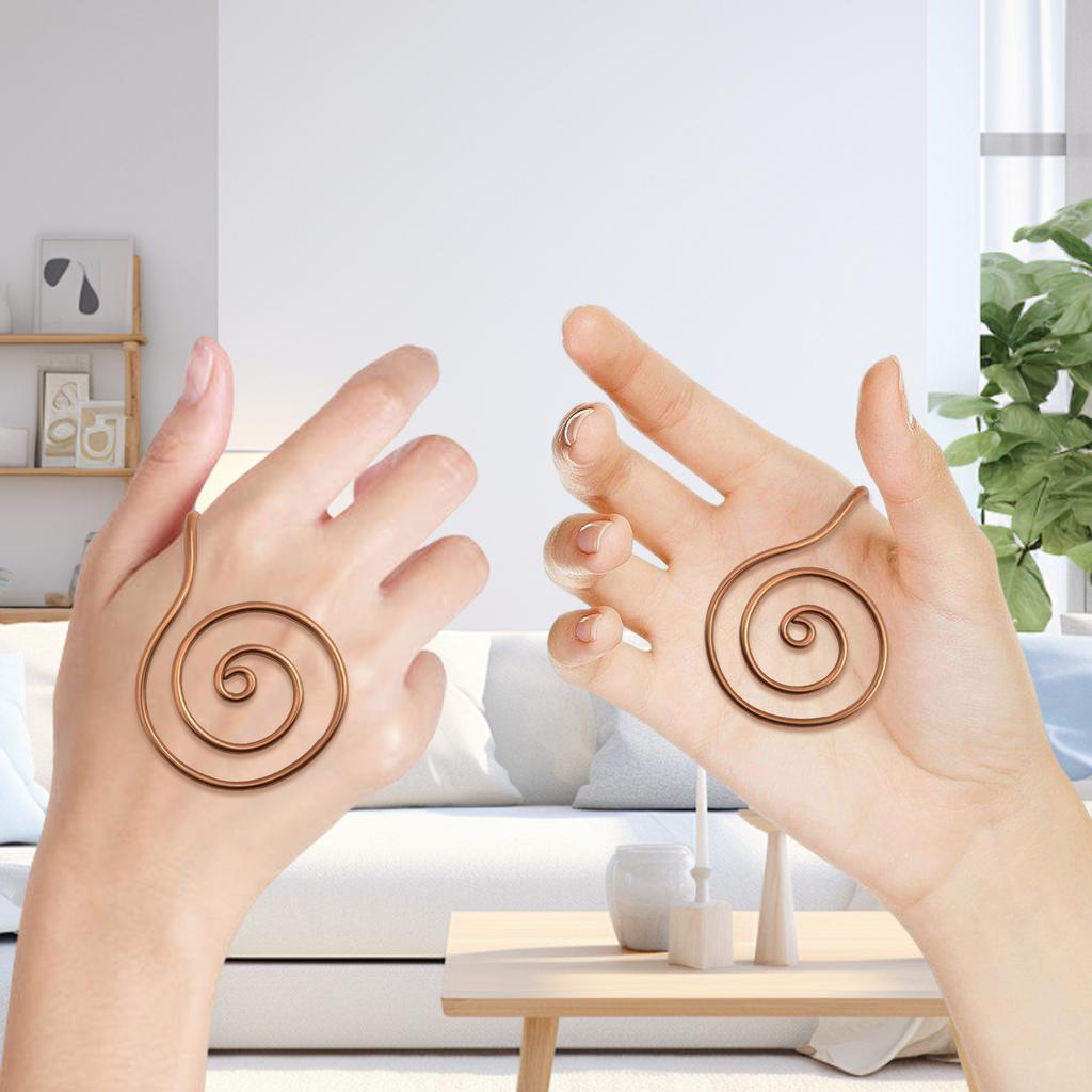 Energy Spiral Hand Rings  Handmade Copper Rings With Gemstones, Meaningful Christmas Gift, Mother’s Day Present Or Jewelry Gift For Women