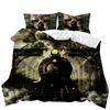 Steam Train Duvet Cover Digital Illustration Of A Locomotive Train On A Steel Railway Track Adventure Art Polyester Qulit Cover