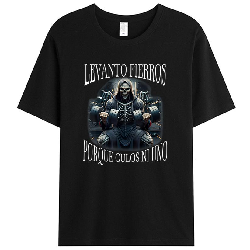 TODO SEA POR LAS MAMAS SOLTERAS AAAH CULEROS ESO NO ERA CREATI Gym Men's T-Shirt Funny Skull Fitness Exercise Graphic Tee Shirts