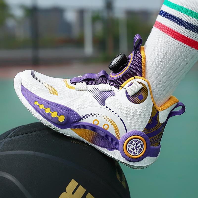 31-40 Children and Teenagers Plus Size Comfortable Convenient Fashionable Sports Shoes High Top Basketball Shoes