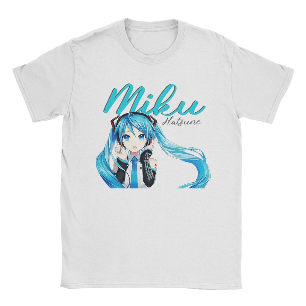 Hatsune Miku T Shirt Unisex Unisex Cotton Vintage Tshirt Round Collar Anime Tees Short Sleeve Clothes Gift Idea