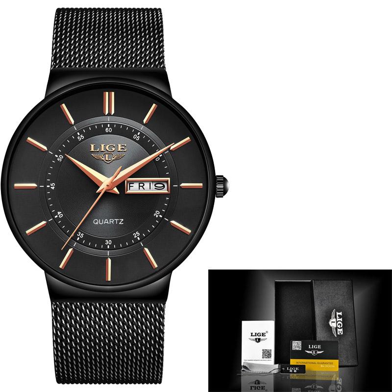 Damen Uhren LIGE Top Marke Luxus Datum Woche Zifferblatt Armband Damen Armbanduhr Weiblich Wasserdicht Quarz Uhr Relogios Feminino