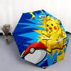 Pikachu and Eevee  pattern, automatic folding umbrella, portable and foldable design, 8 ribs, a Christmas or birthday gift.