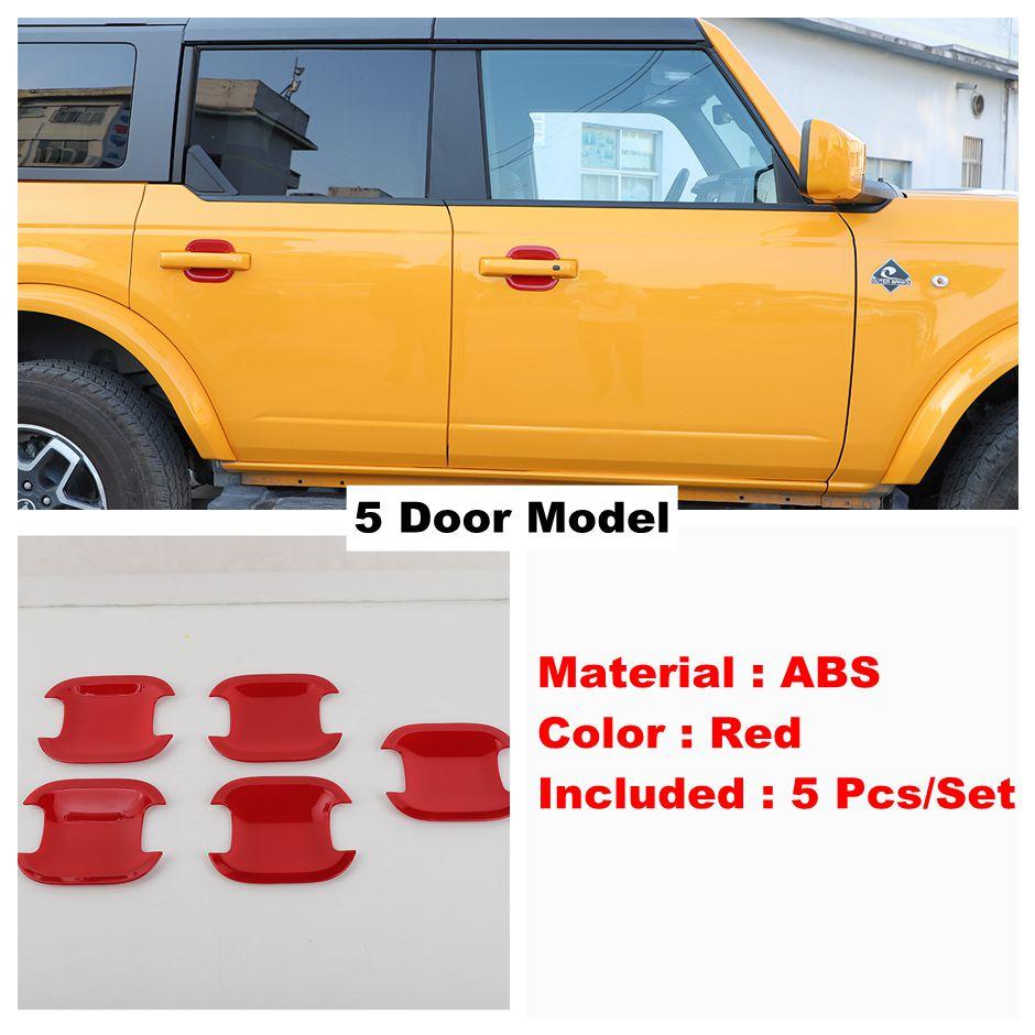 ABS Car Side Door Pull Doorknob Handle Bowl Decor Frame Cover Trim For Ford Bronco 3 / 5 Doors  - 2024 Exterior Accessories