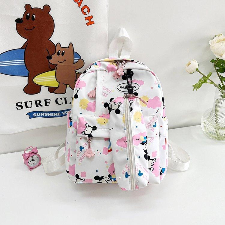 

Student Backpack Boy Lightweight Backpack Kindergarten Baby Small Schoolbag Boy And Girl Travel Backpack белый
