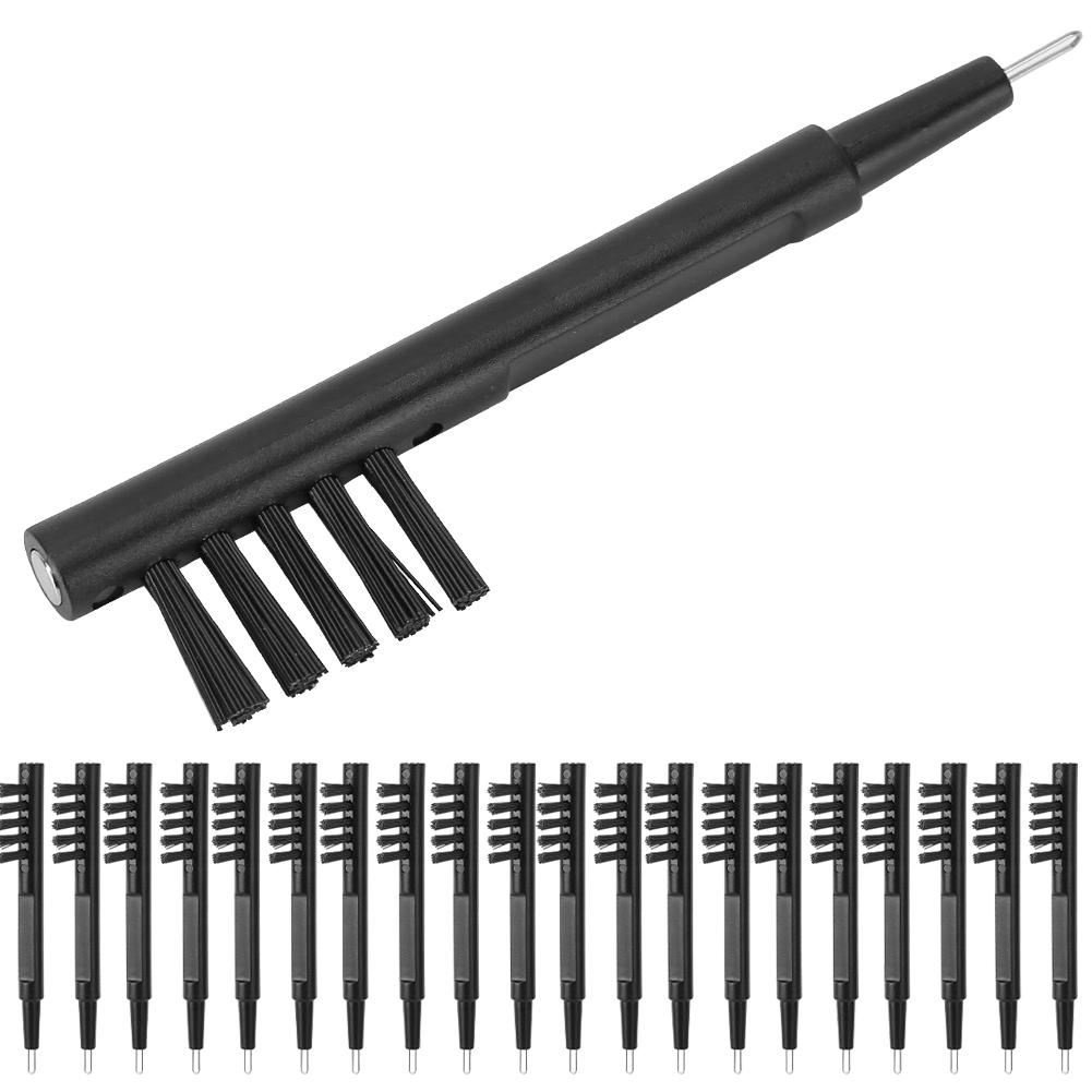 20pcs Hearing Amplifier Cleaning Brush with Wax Loop Magnet Hearing Aid Accessory