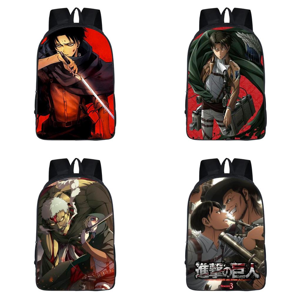 Κομψό Σακίδιο Πλάτης με Φερμουάρ Attack On Titan Anime Μεγάλης Χωρητικότητας Για Φοιτητές Και Θαυμαστές