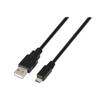 Aisens USB 2.0 Cable Aisens A101-0028/ Usb Male - Microusb Male/ Up To 2.5w/ 60mbps/ 1.8m/ Black
