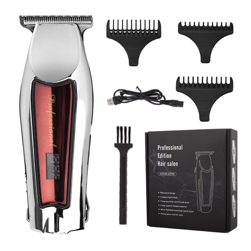 Rechargeable Electric Hair Clipper & Trimmer with Digital Display for Shaving, Balding, and Oily Scalps
