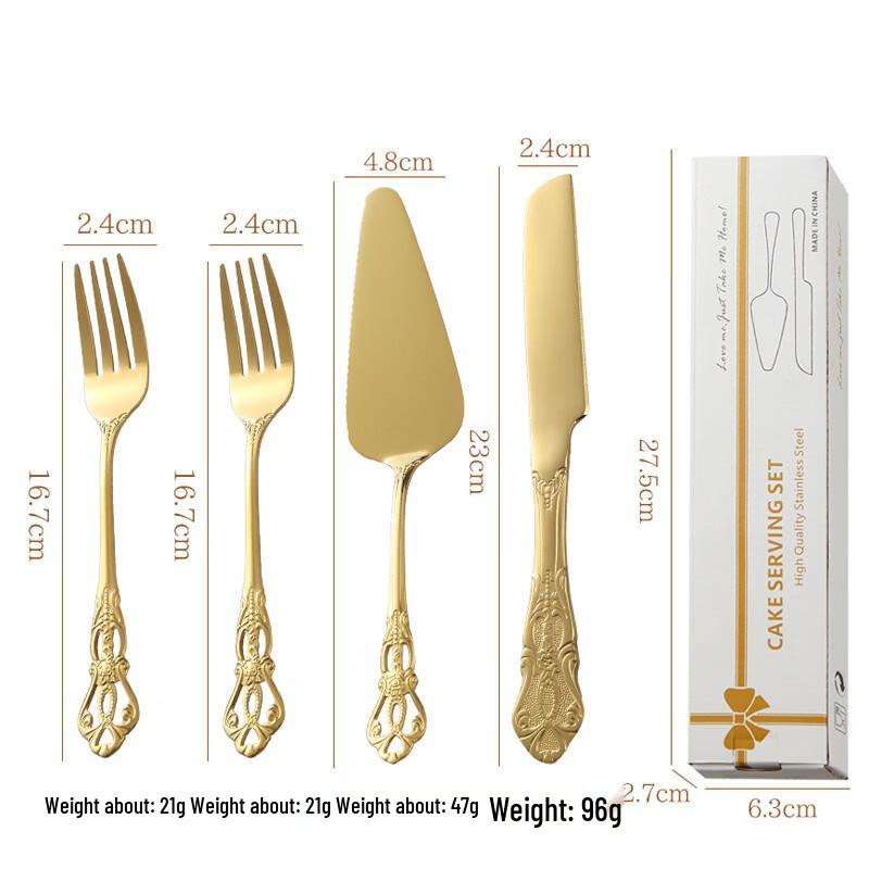 abay Royal Gold Stainless Steel Dessert Set