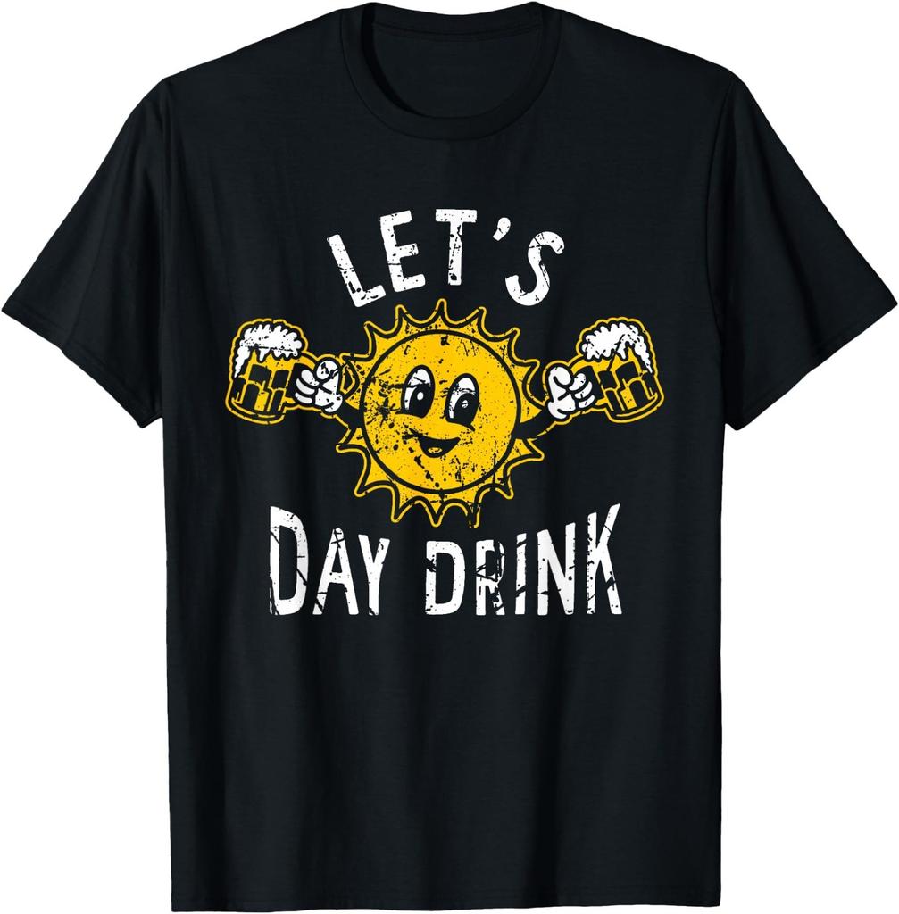 Lets Day Drink Funny Sun Drinking Humor T-Shirt
