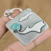 Wedding Gift For Her 925 Silver Natural Sleeping Beauty Turquoise Pendant