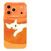 Orange cat mobile phone case with lanyard, suitable for iphone17 Apple 16pro silicone 15/14 new 13 soft case