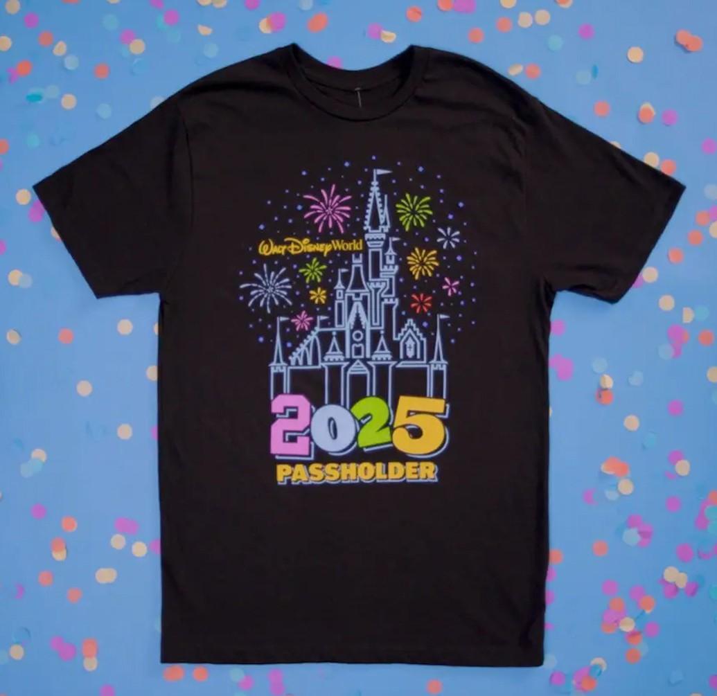 Новая футболка для годовых пропусков Walt Disney World 2025 года, размеры S-5XL, переиздание 4XL