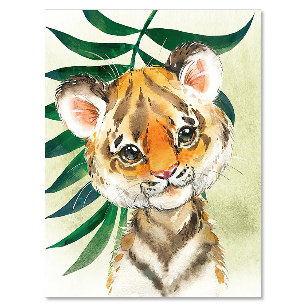 

Украшение детской комнаты Детские картины Настенные животные Декор детской комнаты Художественная печать Laminas Decorativas Pared Cuadros Картины на холсте 21x30cm No Framed