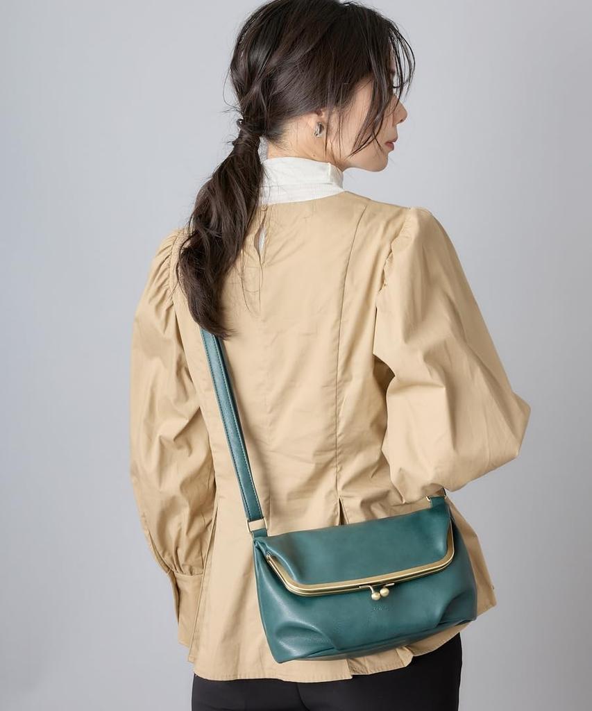 Shoulder Bag with Snap Closure for Black [Legat Largo] LG-V0121 Women,