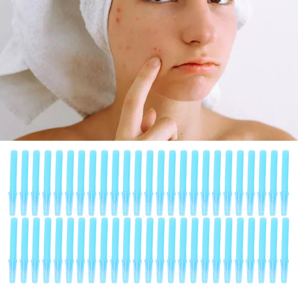 50pcs Disposable Pimples Needles Pointed Tip Blackheads Blemish Remover Tool S Size