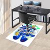 1pc Sonic, Mega Man, Pikachu Anime Cartoon Design Office Chair Mat - Non-Slip Carpet for Home Decor, Gaming Room, Seasonal Gift.Y055