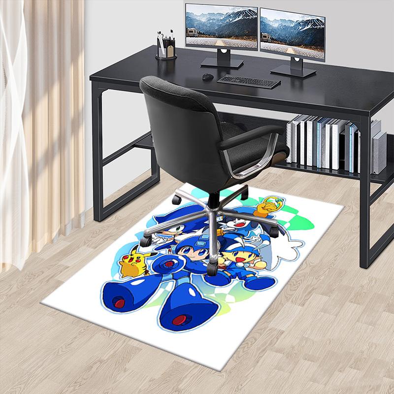 

1pc Sonic, Mega Man, Pikachu Anime Cartoon Design Office Chair Mat - Non-Slip Carpet for Home Decor, Gaming Room, Seasonal Gift.Y055 60cm by 90cm