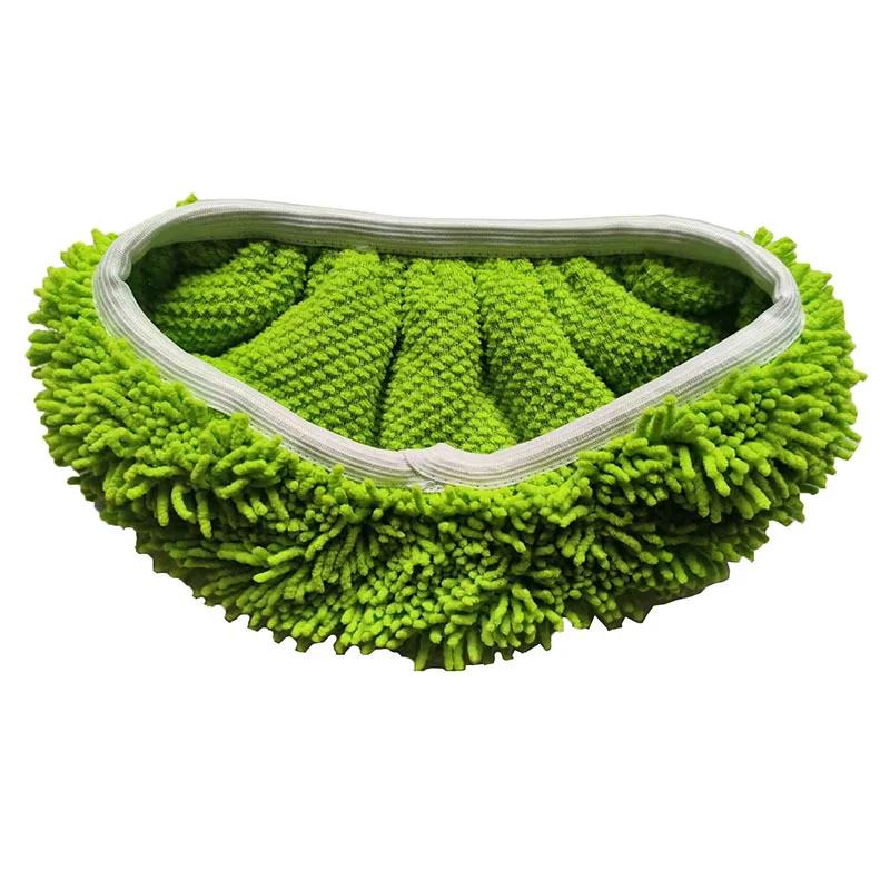 Microfiber Mop Cloth Absorbent Sponge Replacement Reusable Suitable for Swiffer Flat Mop Household Accessories Green Bathroom