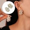 Flower Pearls Studs Earrings Smooth Surfaces Unique Ear Accessory Casual Formal Earrings Suitable for Fashion Women