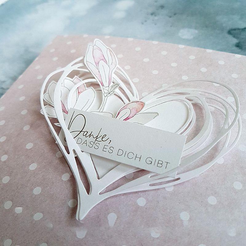 Heart Metal Cutting Dies Stencil DIY Scrapbooking Album Stamp Paper Card Embossi Top Sale