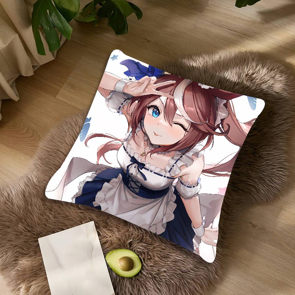 Cute Uma Musume Pretty Derby Pillow Case Cushion Cover Decor Home Throw Pillow Covers For Couch Camping Pillow Cover Decorations