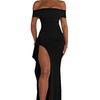 2025 Spring Sexy Off-the-Shoulder Elegant Slit Evening Party Dress for Women