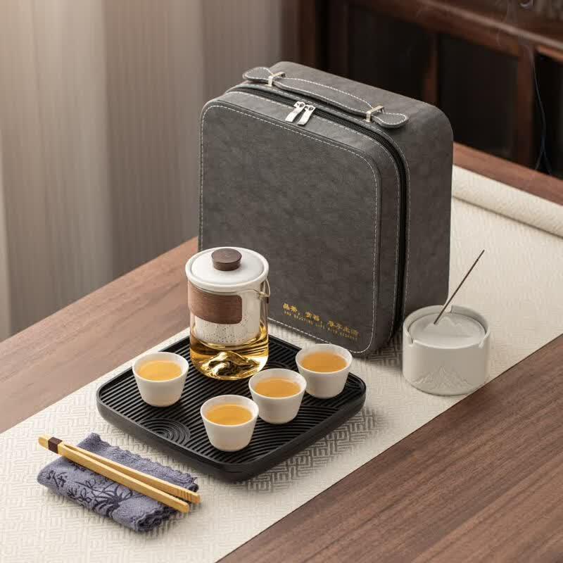 Dongyue Portable Kung Fu Tea Set with Tray