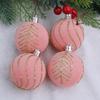 Flocking Christmas Balls Set 6cm Xmas Tree Pendants Christmas Spheres Pendant  Home Xmas Decor